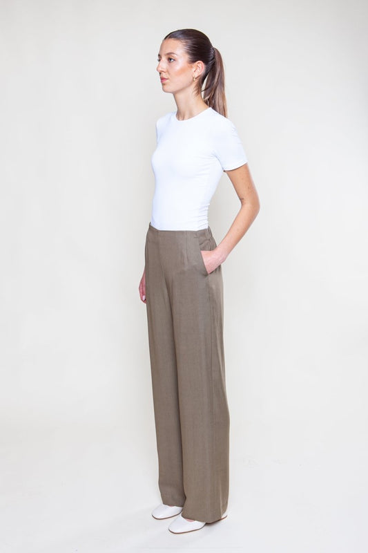 Viskose Sommer Hose Grün