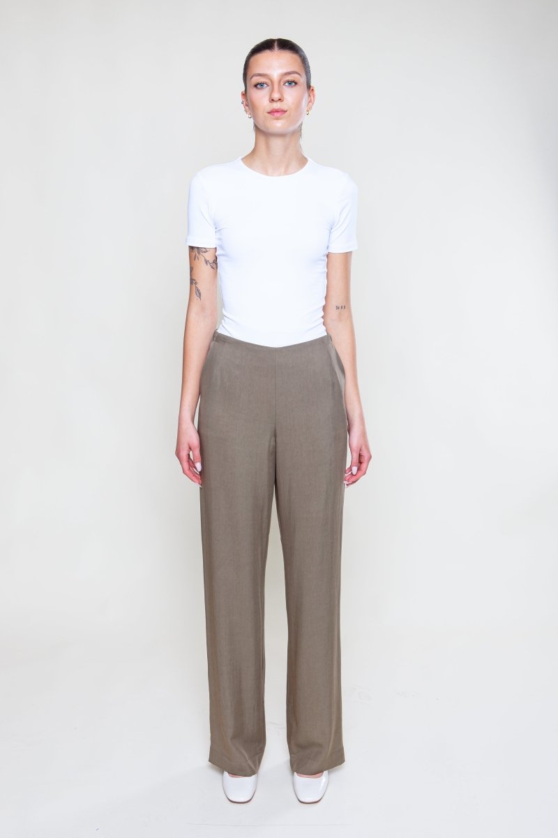 Viskose Sommer Hose Grün