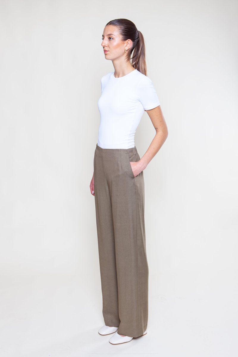 Viskose Sommer Hose Grün