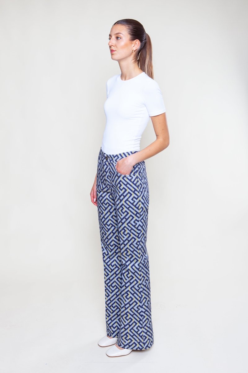 Gemusterte Schlaghose