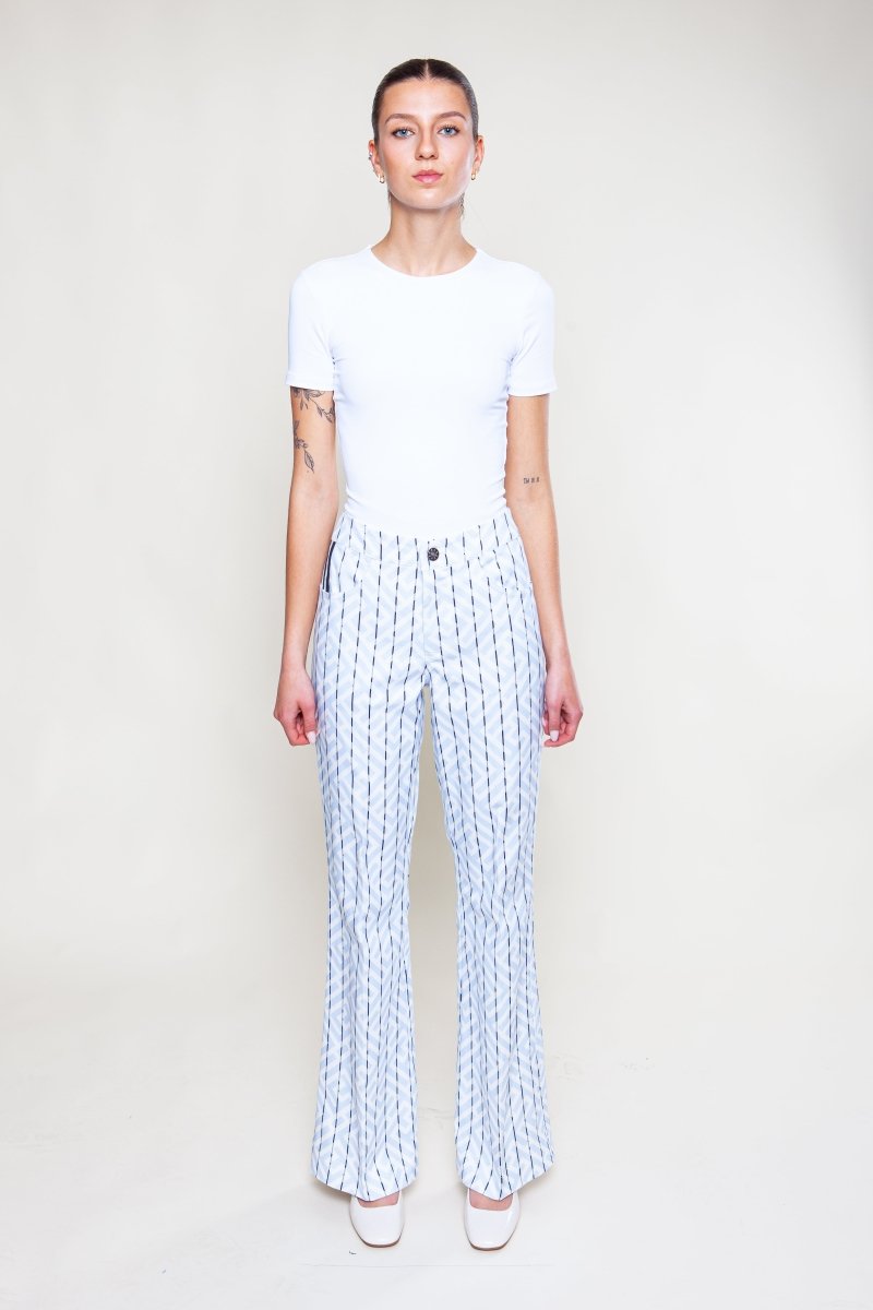 Gemusterte Schlaghose